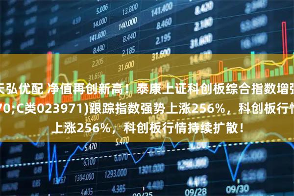 天弘优配 净值再创新高!泰康上证科创板综合指数增强(A类023970;C类023971)跟踪指数强势上涨256%,科创板行情持续扩散!