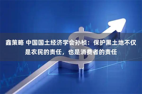 鑫策略 中国国土经济学会孙桢:保护黑土地不仅是农民的责任,也是消费者的责任